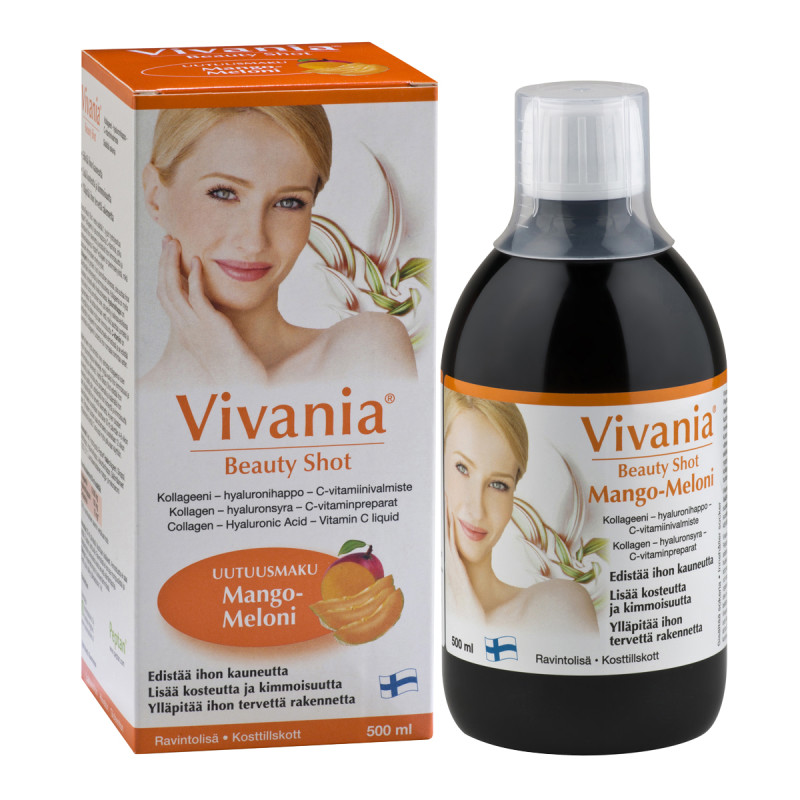 Vivania collagen beauty shot, mango-melon 500ML